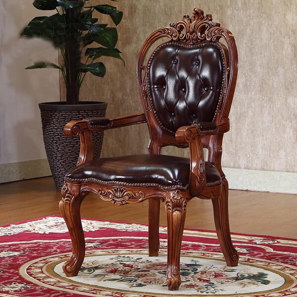 carved arm chair